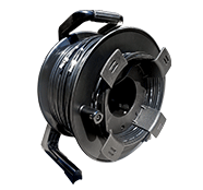 250 Foot TFS DuraTAC® Stainless Steel Armored Tactical Fiber Cable terminated with 2 ST Connectors - Single Mode - with Reel