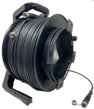 750 Foot 12 Fiber TFS DuraTAC® Stainless Steel Armored Tactical Fiber Cable terminated with MPO Magnum Connectors - Single Mode - with Reel